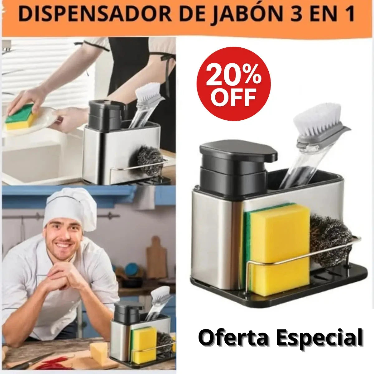 Soporte Dispensador de Lavaloza Nova Esencia