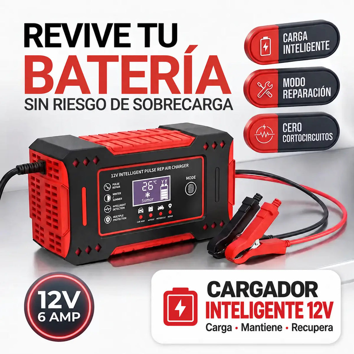 Cargador De Bateria Para Coche 12v Nova Esencia