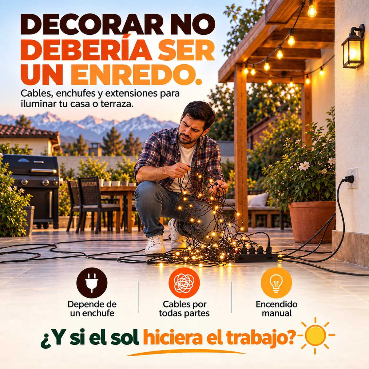 Luces Salares Navideñas 20 metros 200 LED Nova Esencia